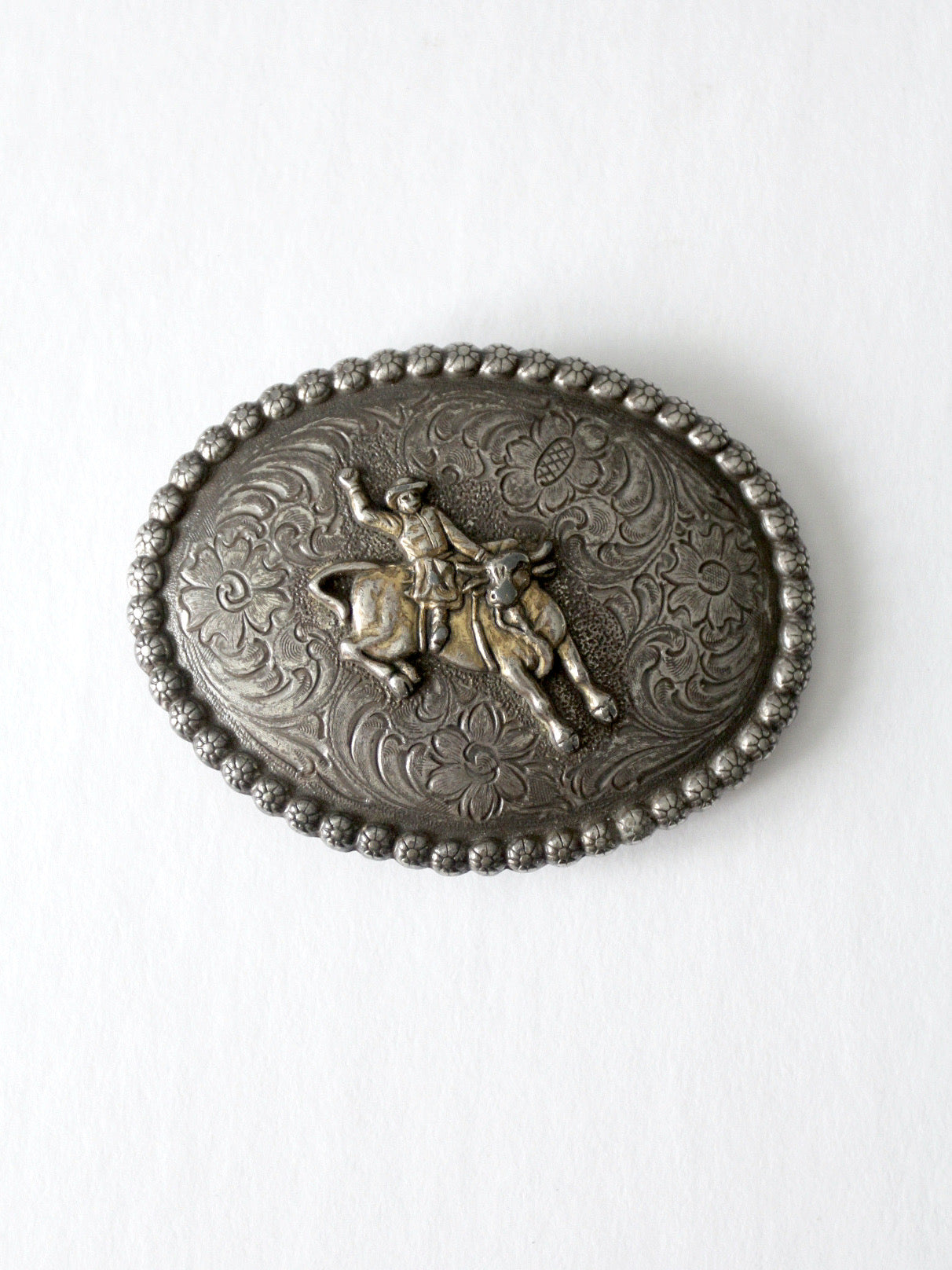 vintage bucking bronco rodeo belt buckle