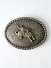 vintage bucking bronco rodeo belt buckle