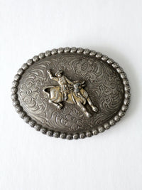 vintage bucking bronco rodeo belt buckle