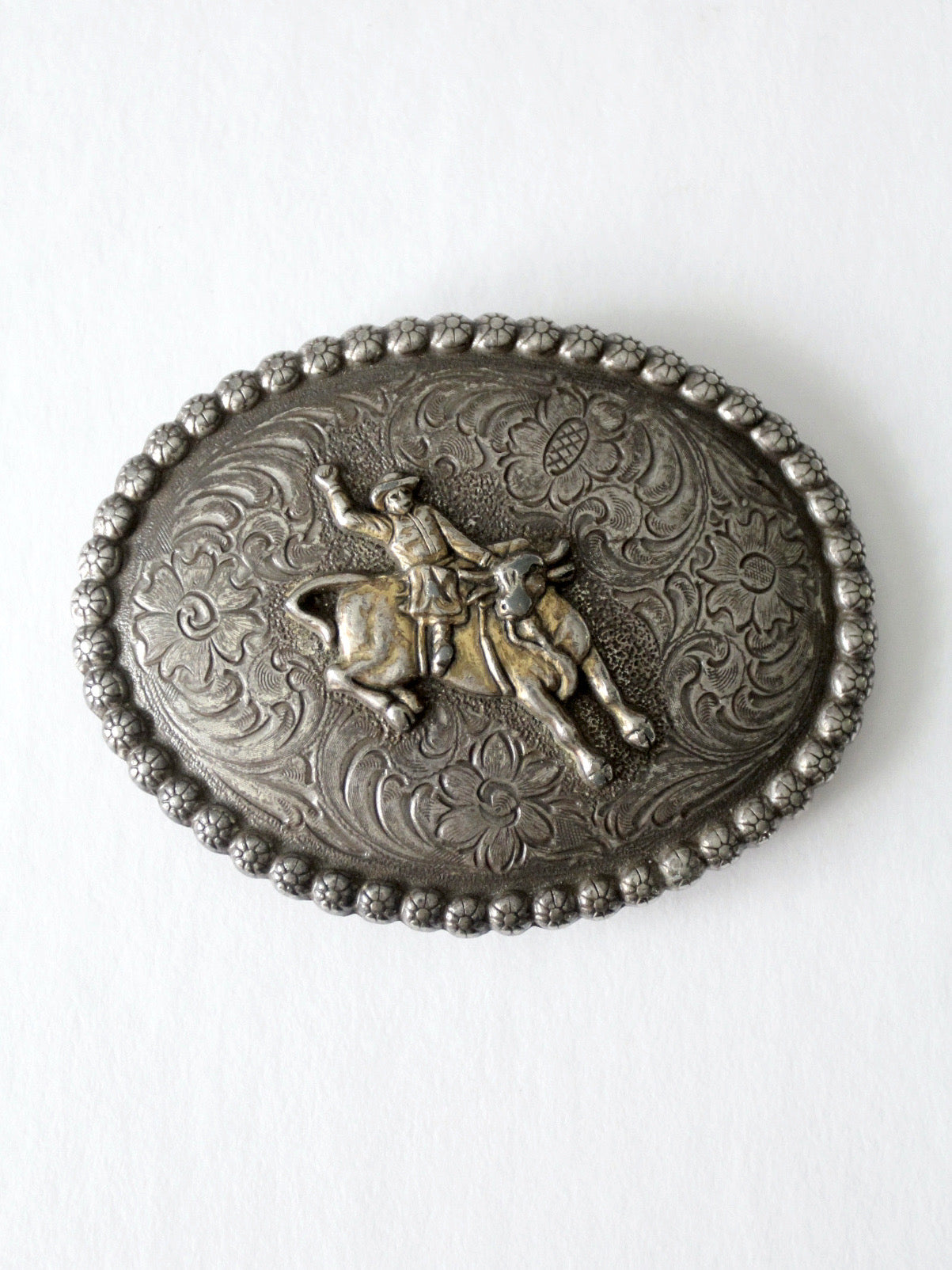 vintage bucking bronco rodeo belt buckle
