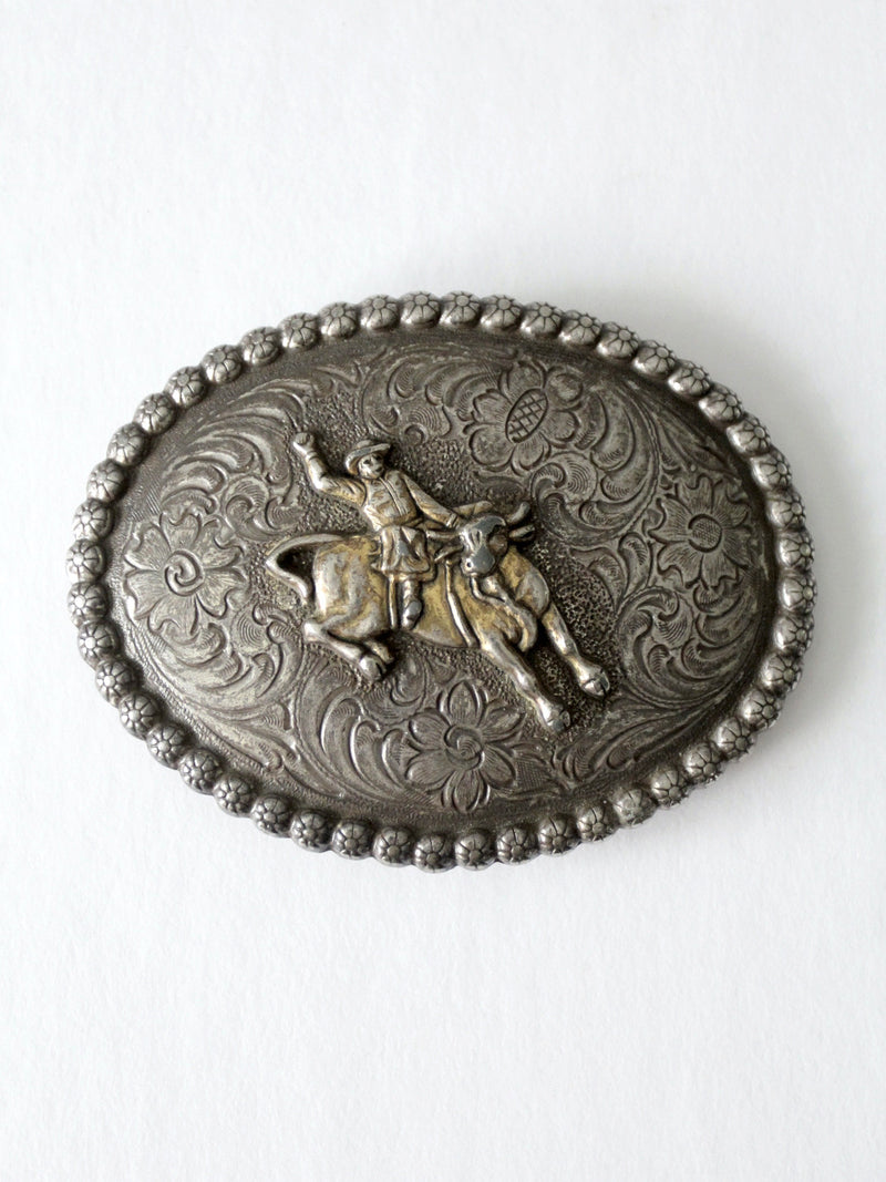 vintage bucking bronco rodeo belt buckle