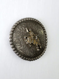 vintage bucking bronco rodeo belt buckle