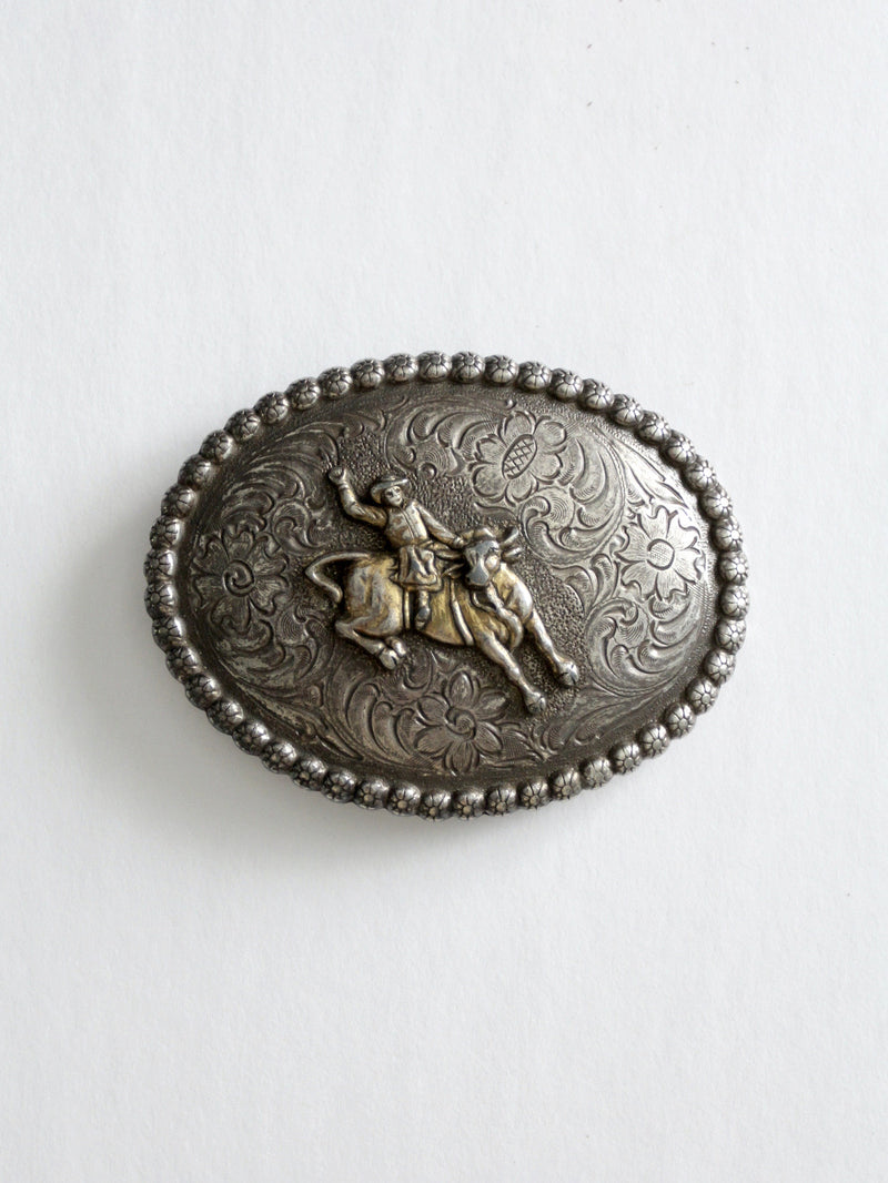 vintage bucking bronco rodeo belt buckle
