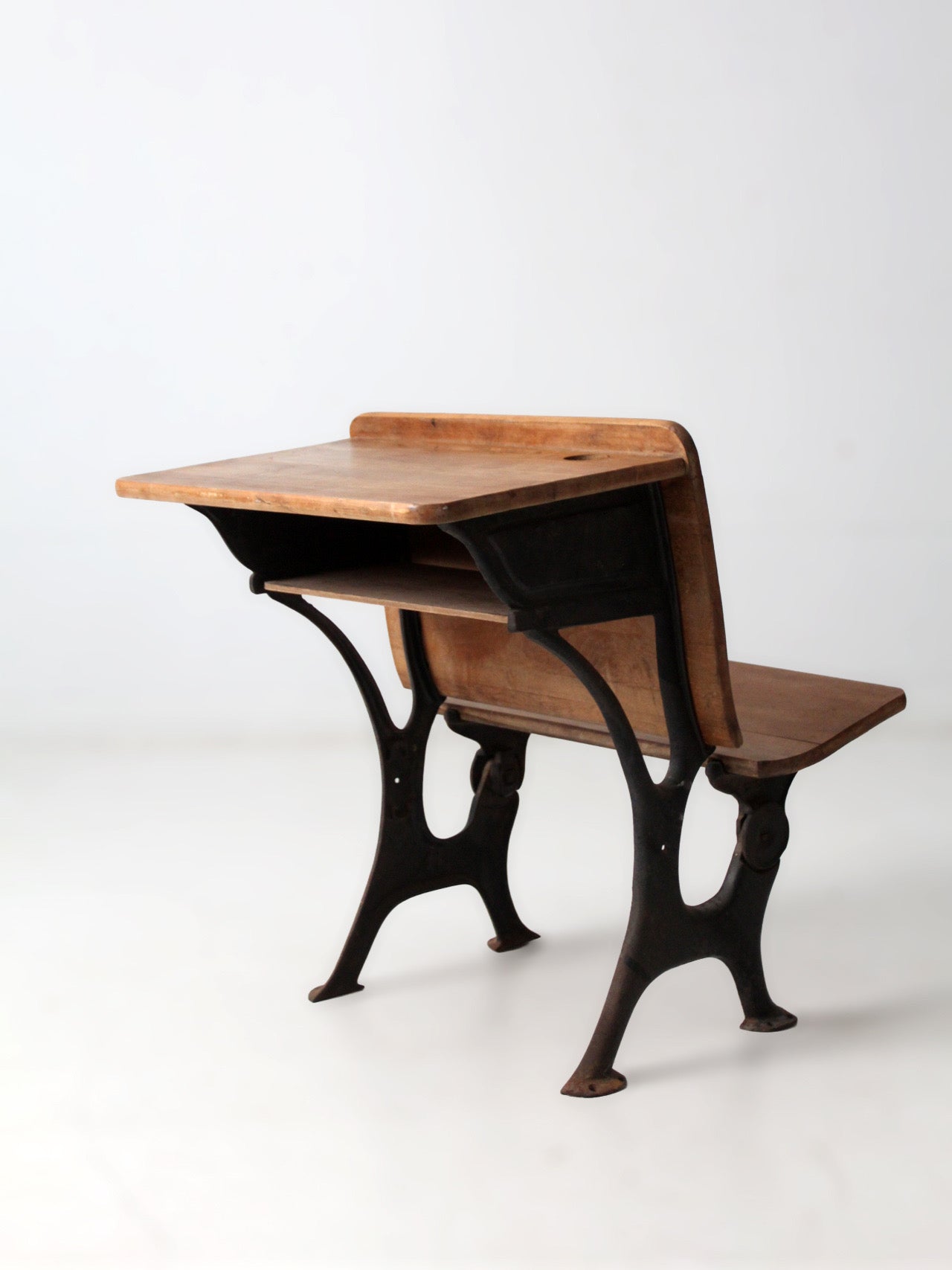 antique Chicago cast iron school desk