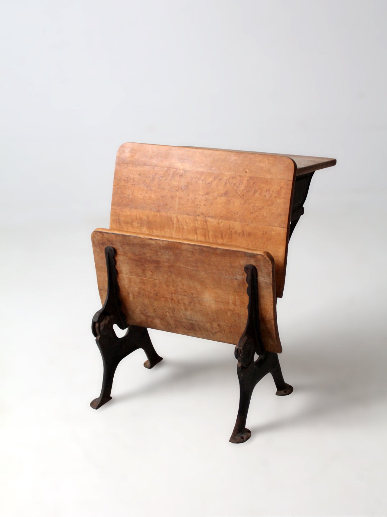 antique Chicago cast iron school desk