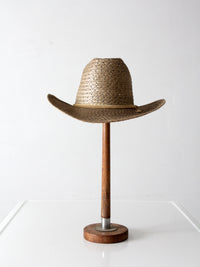 vintage 1970s straw cowboy hat | size 7 1/8