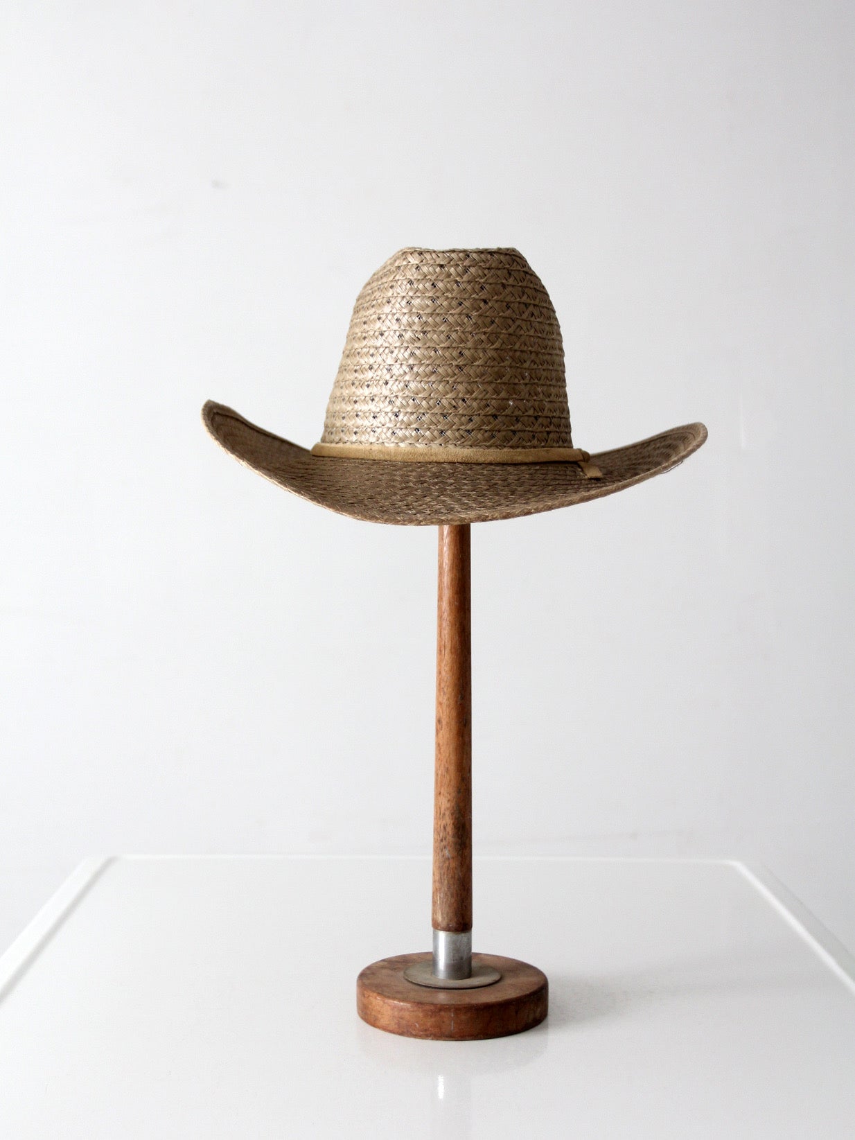 vintage 1970s straw cowboy hat | size 7 1/8