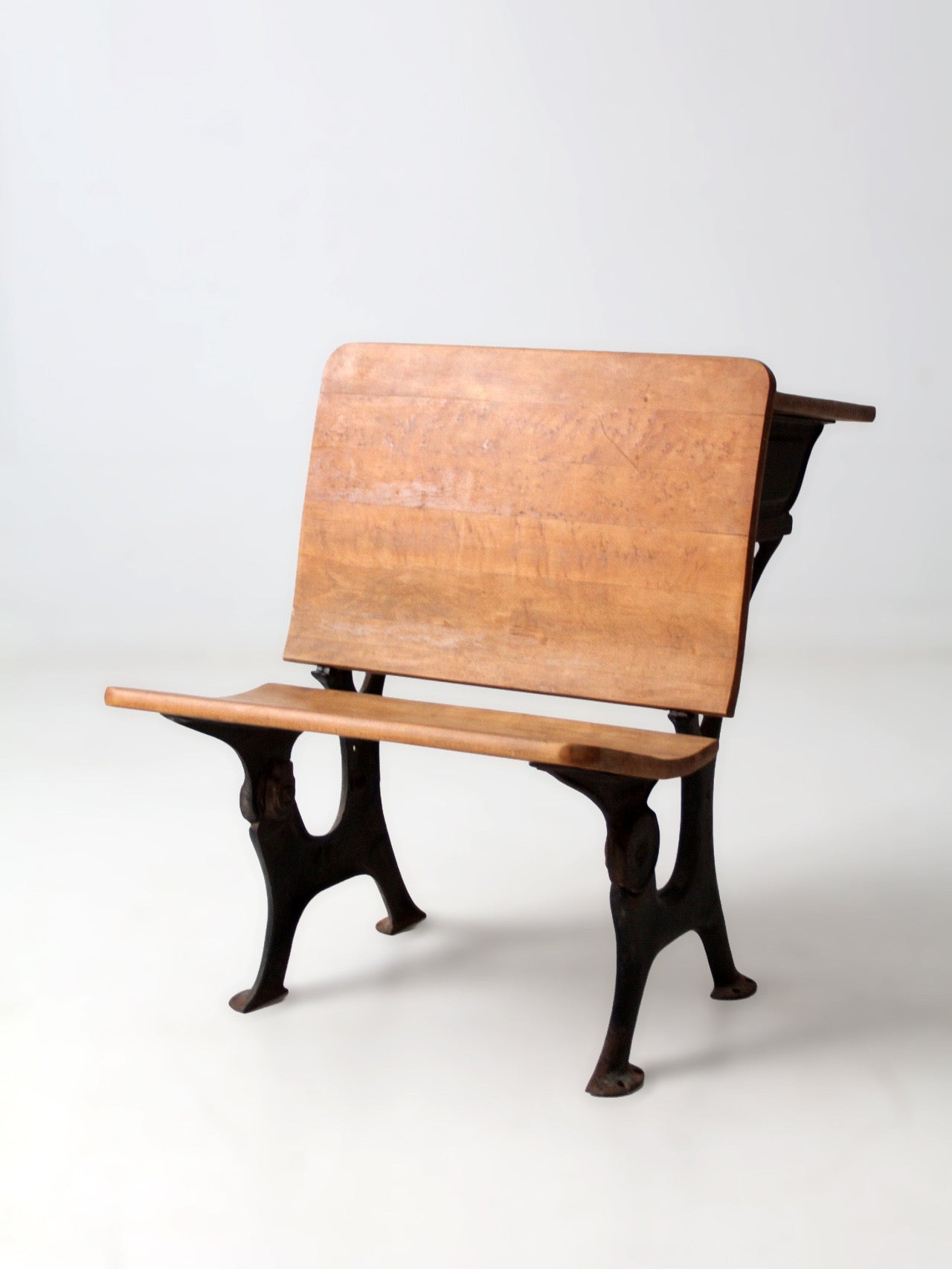 antique Chicago cast iron school desk