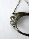 vintage bird motif metal bracelet
