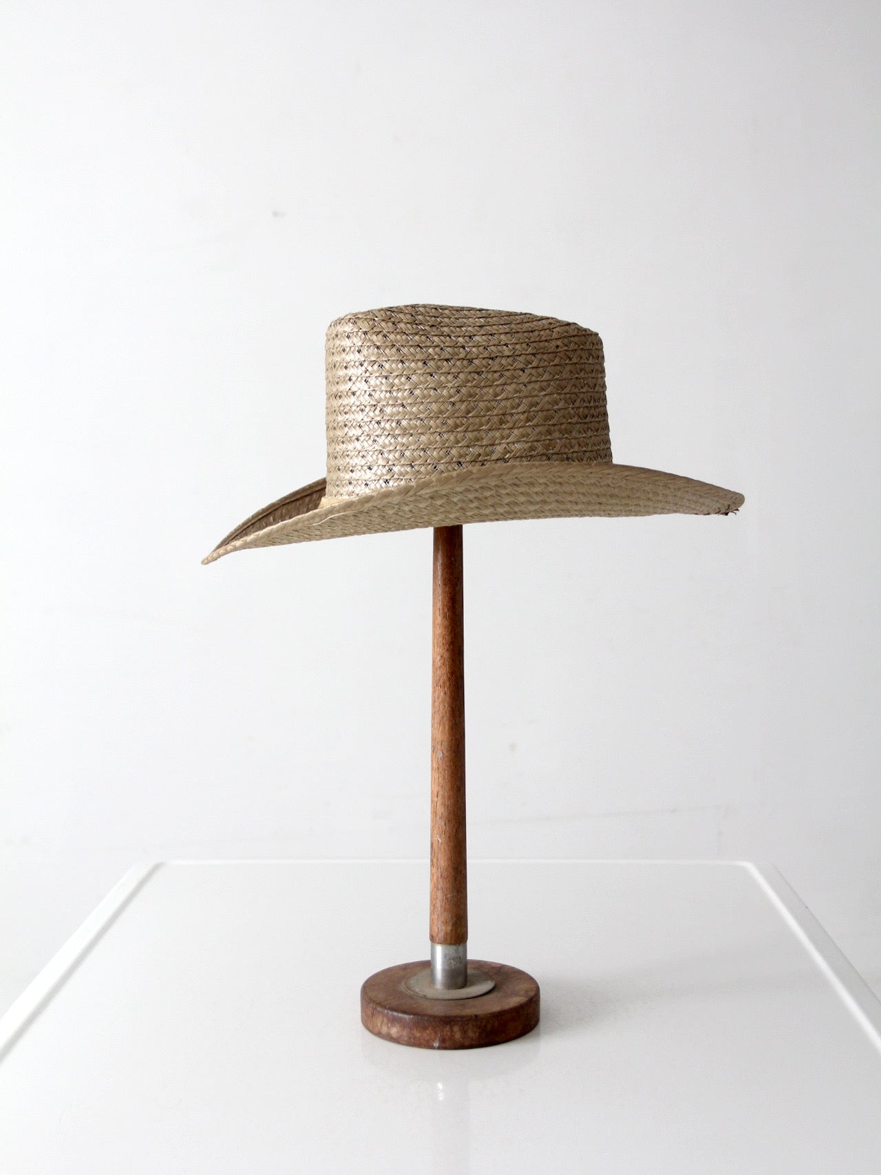 vintage 1970s straw cowboy hat | size 7 1/8