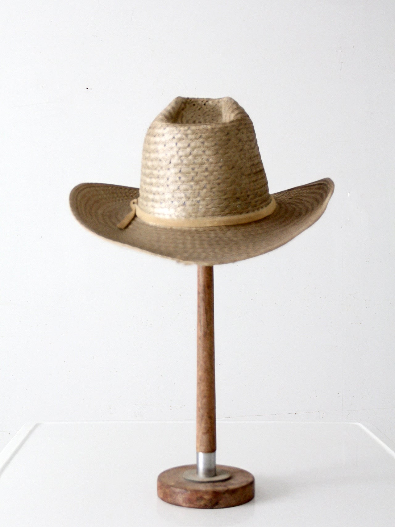 vintage 1970s straw cowboy hat | size 7 1/8