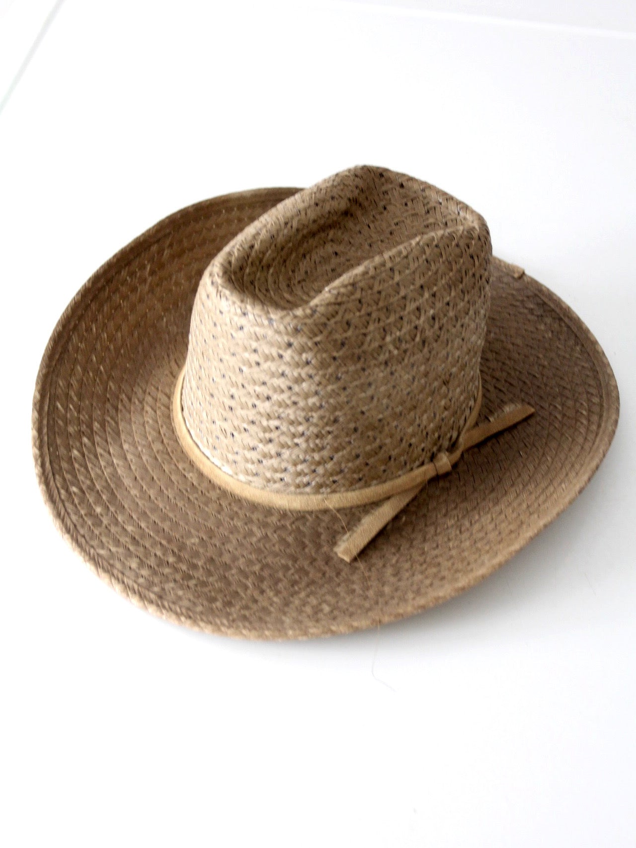 vintage 1970s straw cowboy hat | size 7 1/8