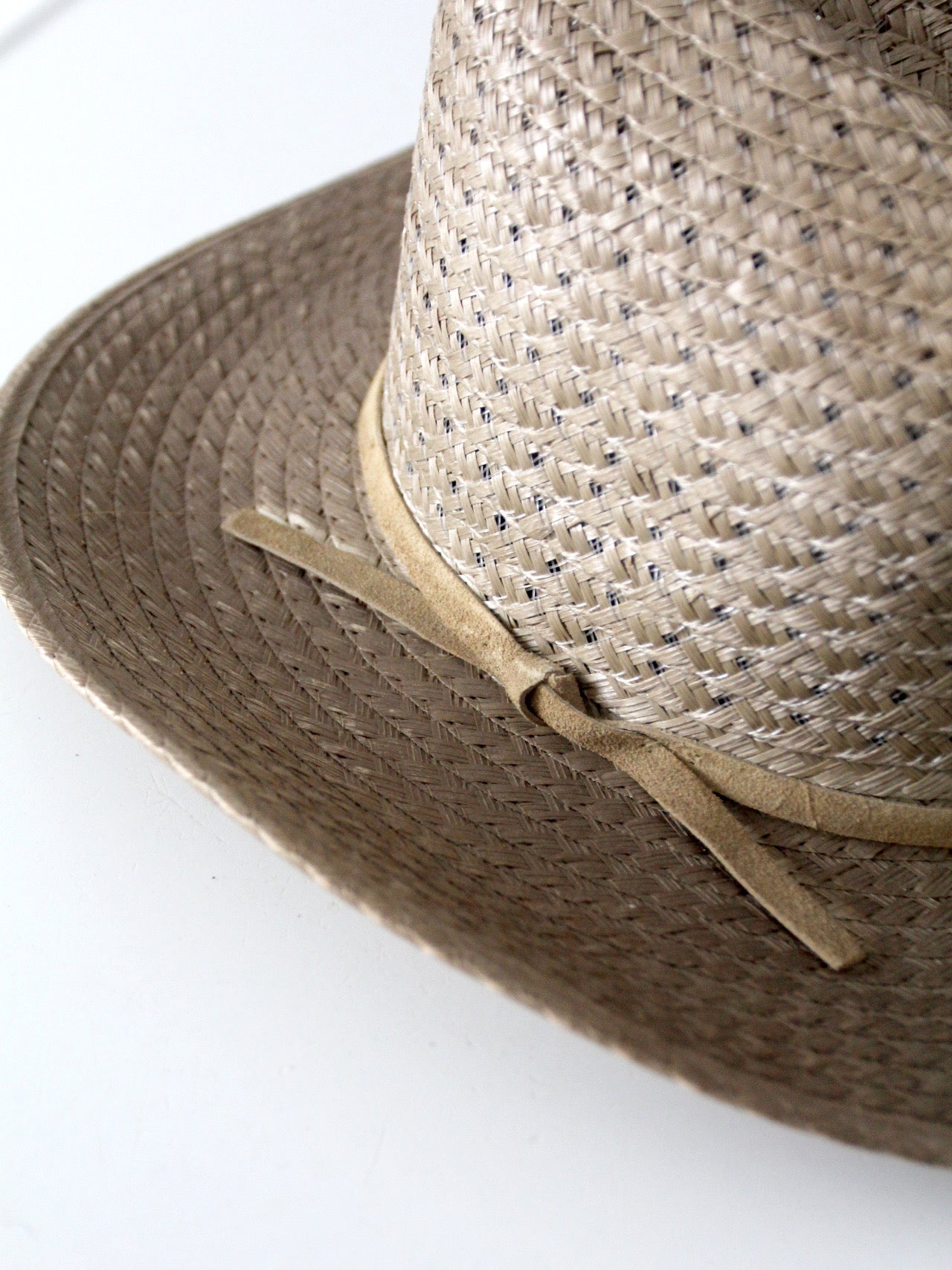 vintage 1970s straw cowboy hat | size 7 1/8