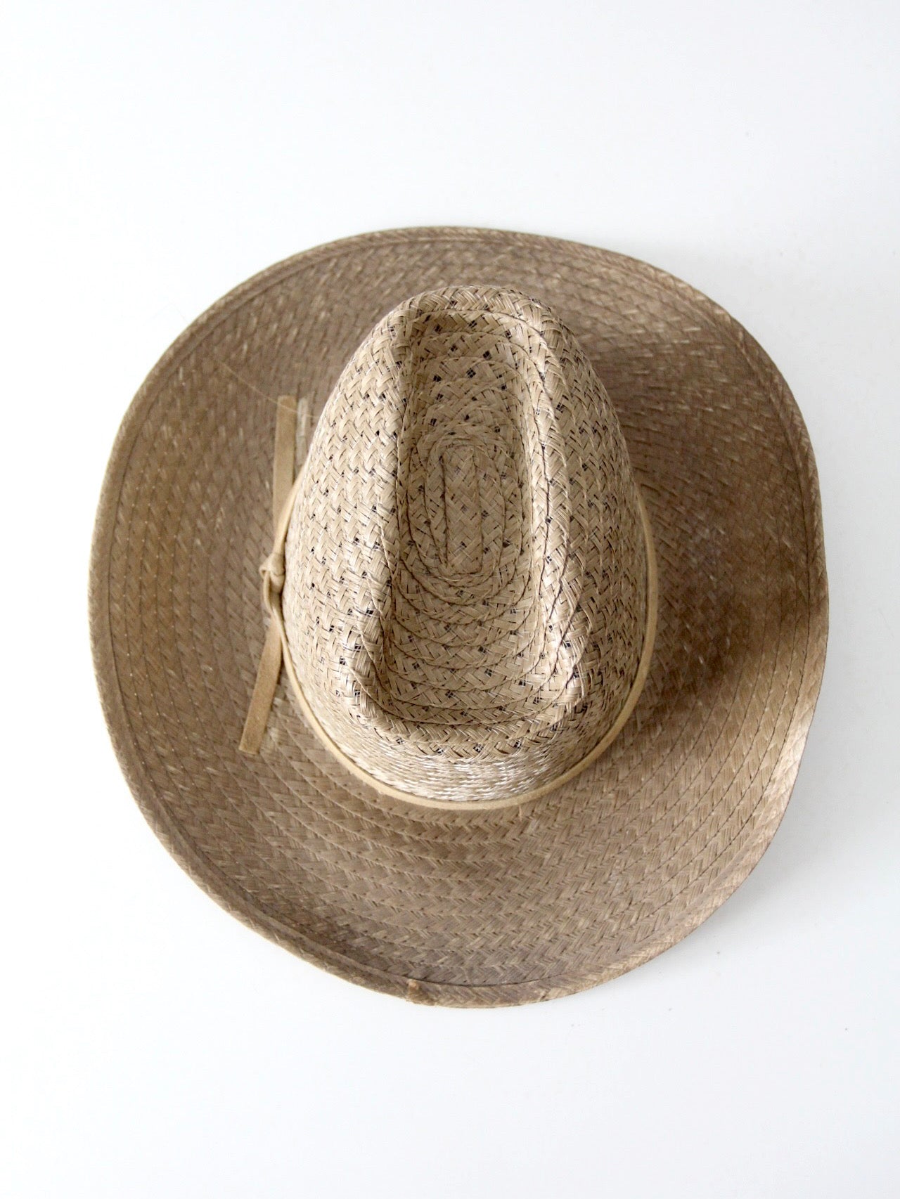 vintage 1970s straw cowboy hat | size 7 1/8