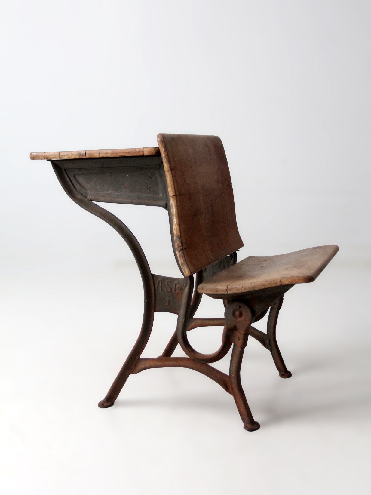antique American Seating Co school desk