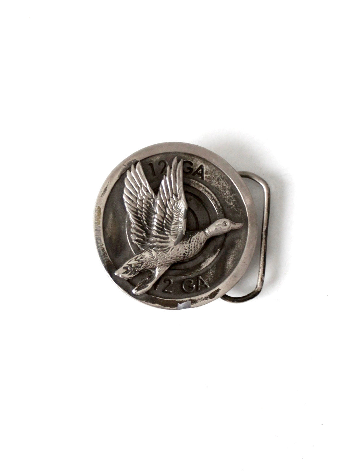 vintage 1980 duck hunting belt buckle