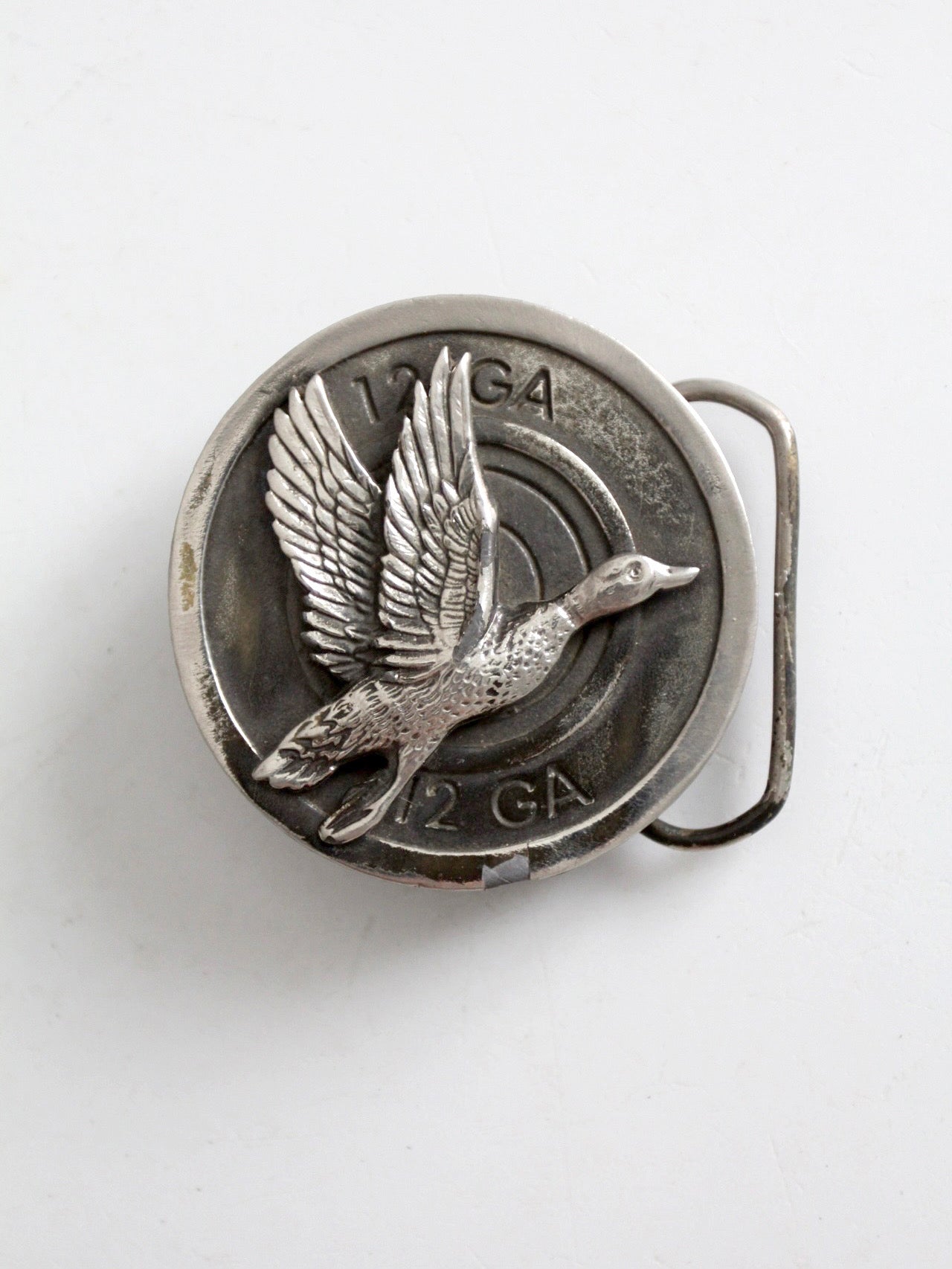 vintage 1980 duck hunting belt buckle