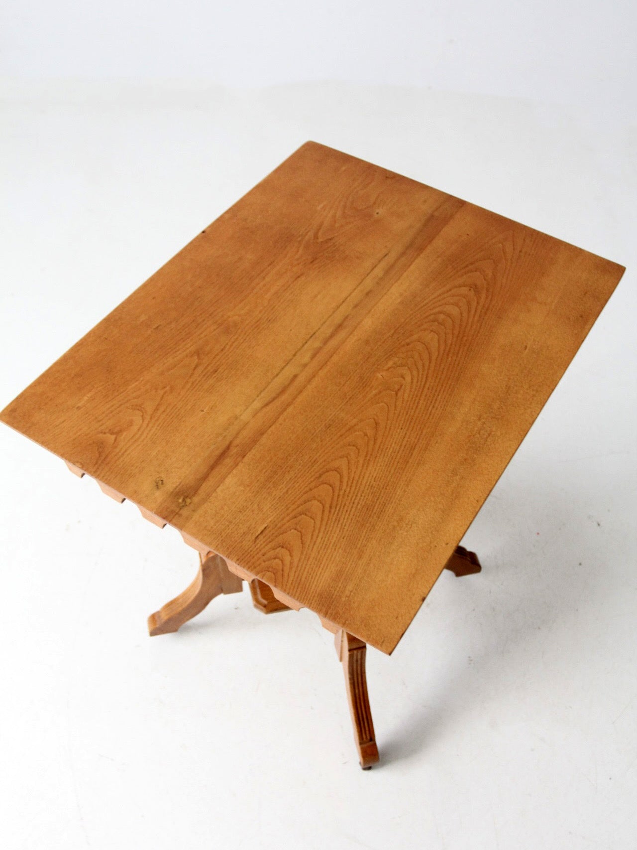 Victorian side table on casters