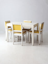 mid-century dining table and chairs set