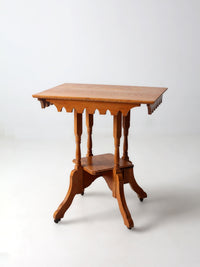 Victorian side table on casters