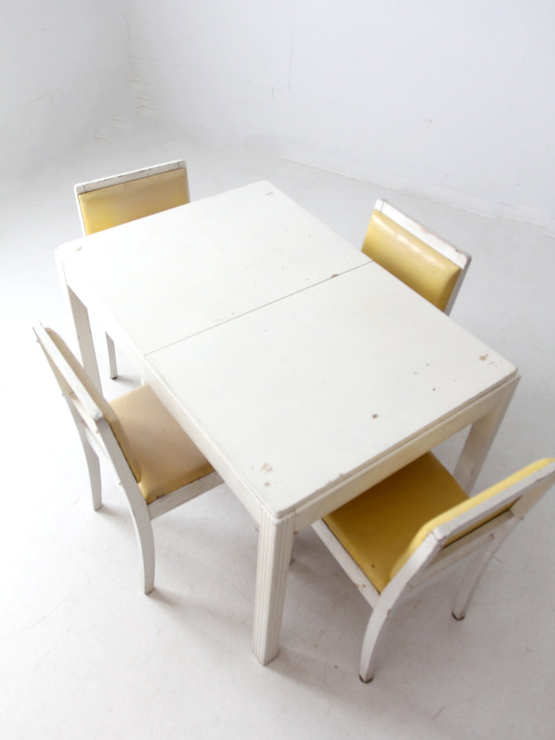 mid-century dining table and chairs set