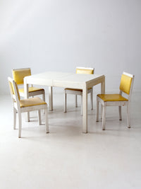 mid-century dining table and chairs set