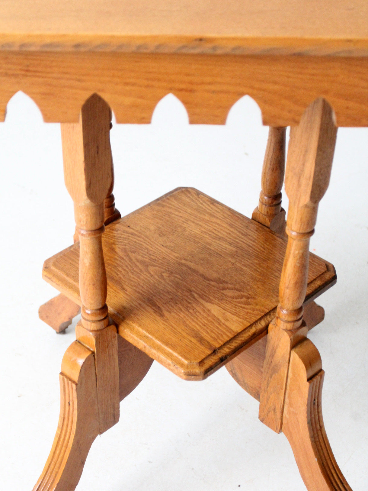 Victorian side table on casters