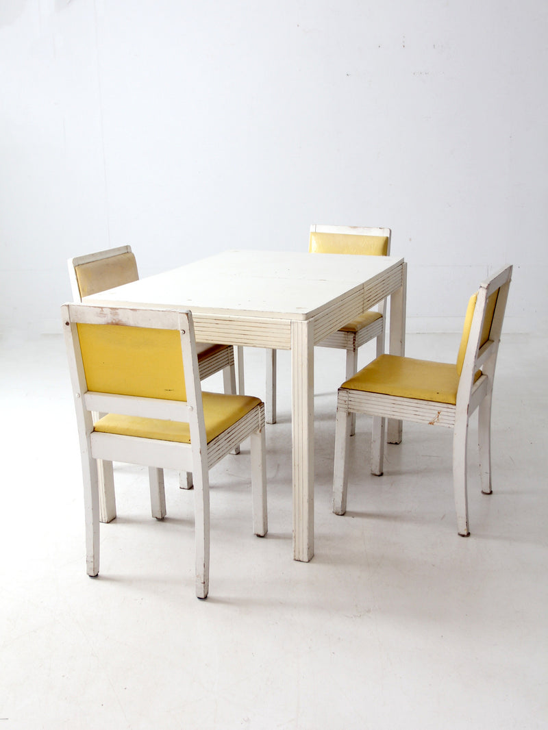 mid-century dining table and chairs set