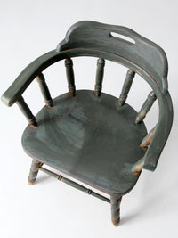 antique painted captains chair