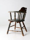 antique painted captains chair