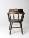 antique painted captains chair