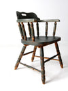 antique painted captains chair