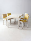 mid-century dining table and chairs set