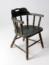 antique painted captains chair