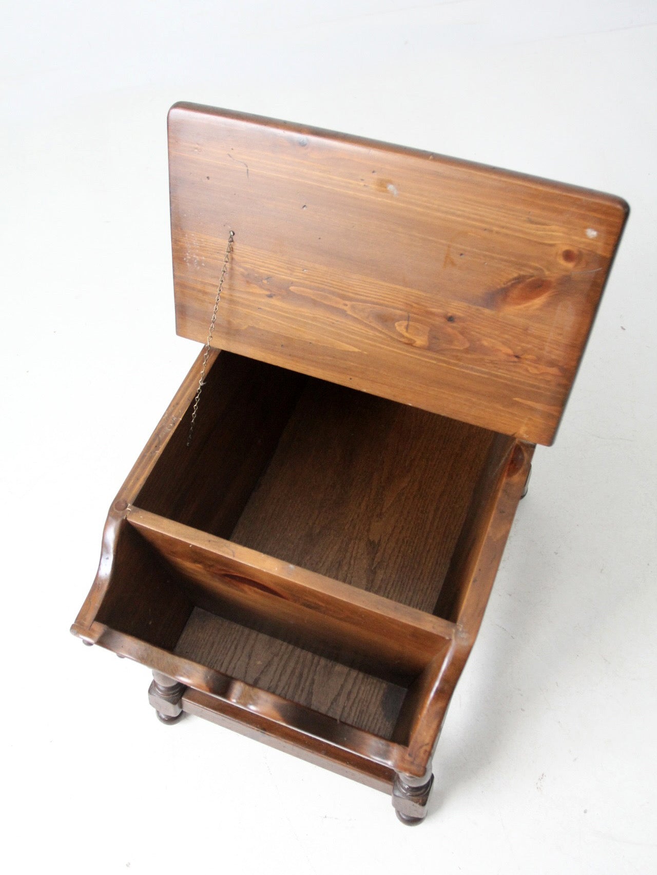 mid-century Colonial Revival magazine rack end table