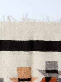 vintage Andean wool rug wall art
