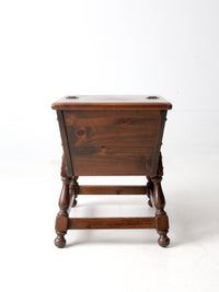 mid-century Colonial Revival magazine rack end table