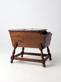 mid-century Colonial Revival magazine rack end table