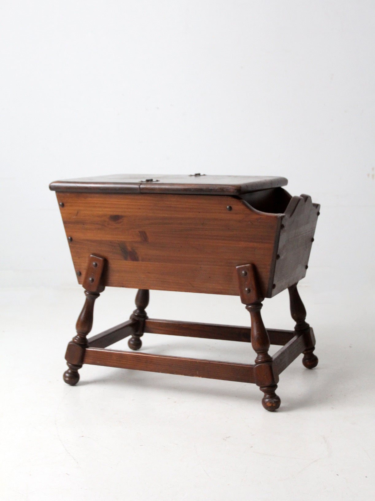 mid-century Colonial Revival magazine rack end table