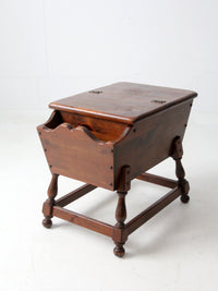 mid-century Colonial Revival magazine rack end table