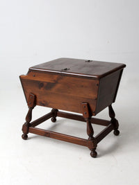 mid-century Colonial Revival magazine rack end table