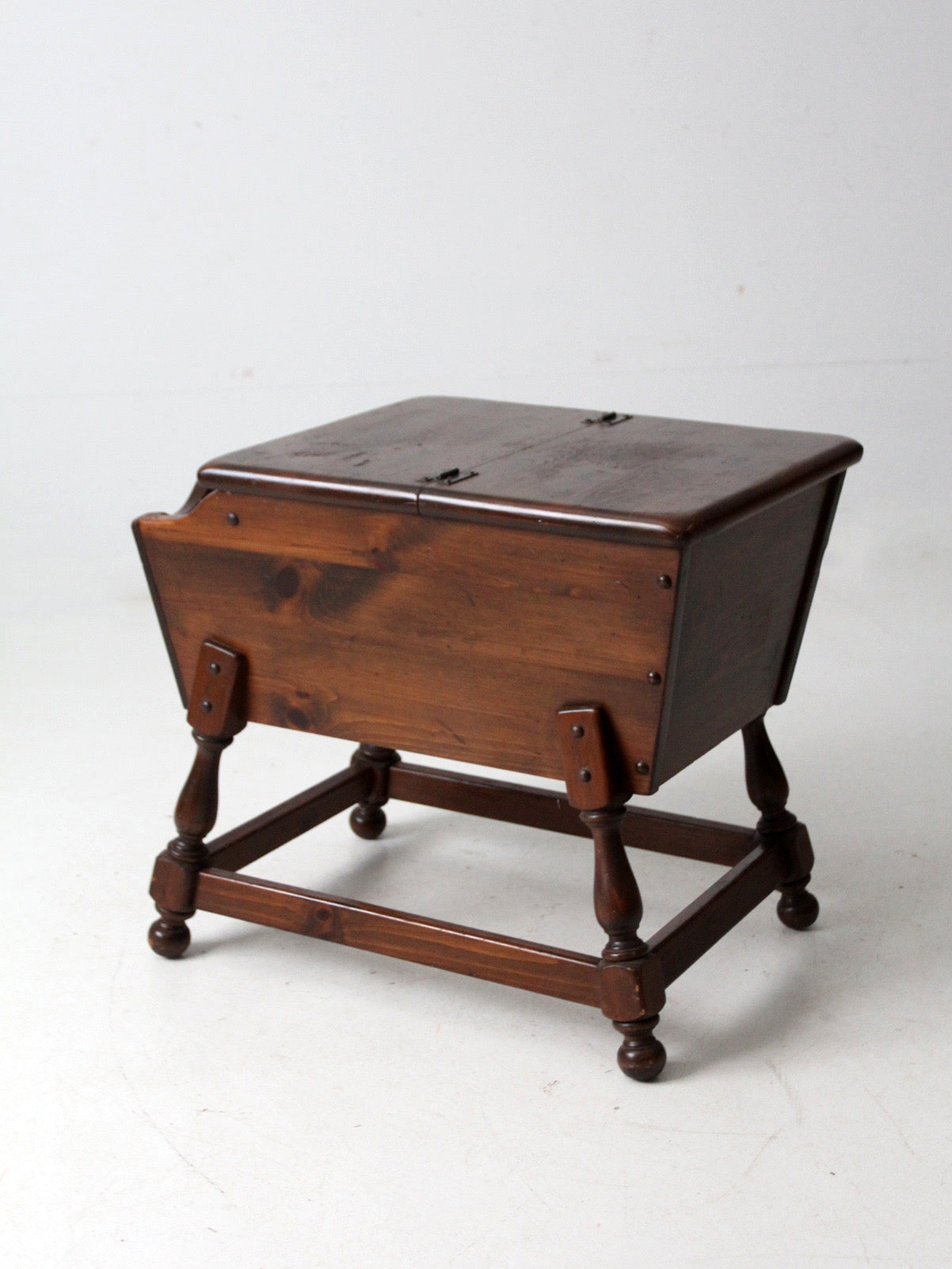 mid-century Colonial Revival magazine rack end table