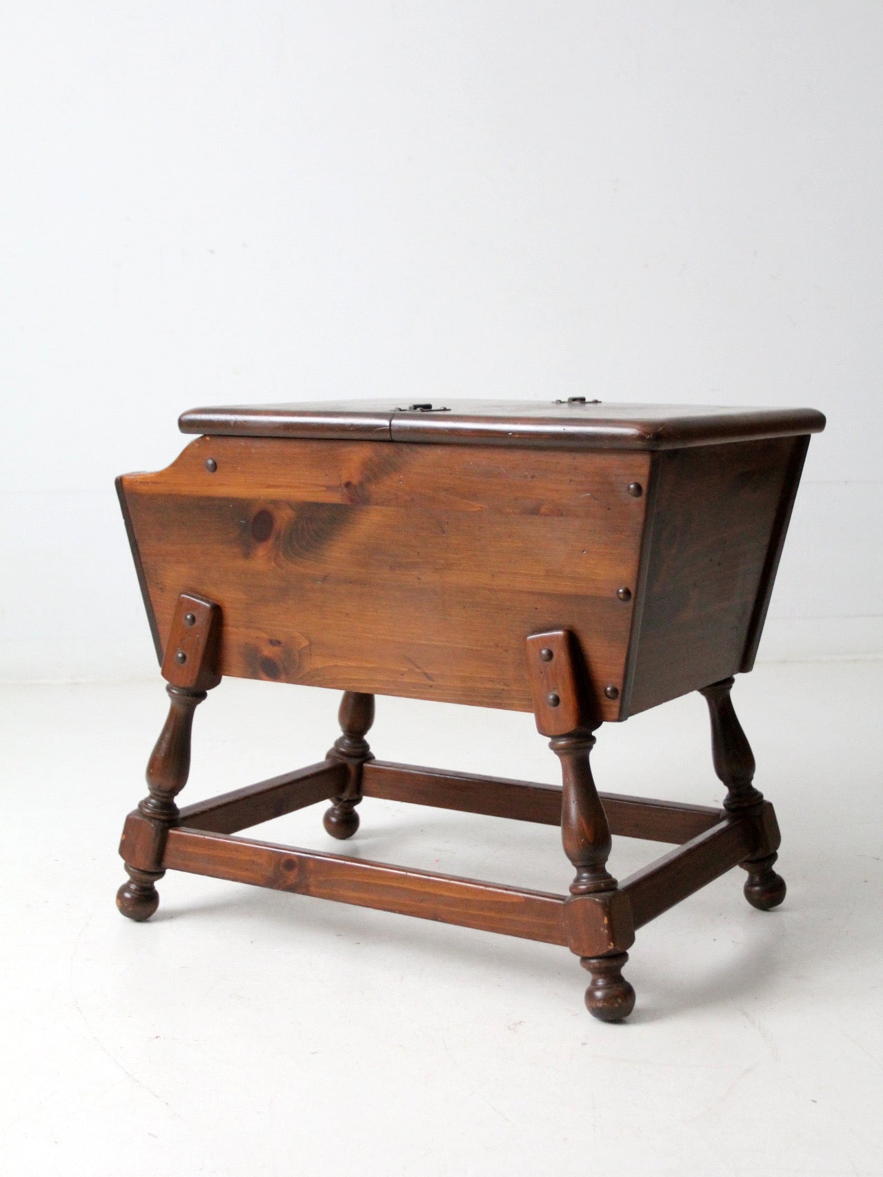 mid-century Colonial Revival magazine rack end table