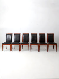 late 20th century transitional upholstered dining chairs, set of 6