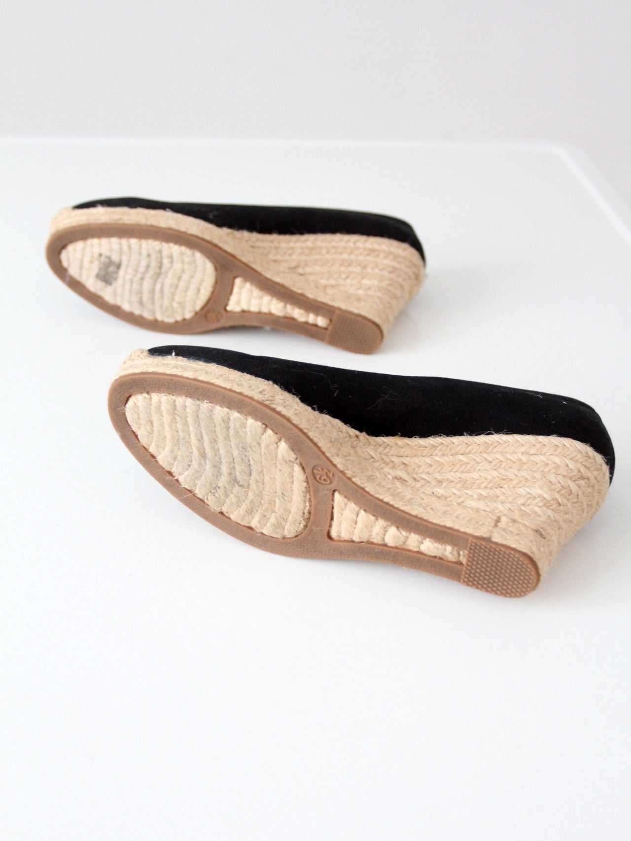J.Crew black canvas espadrille wedge pumps | Size 6.5