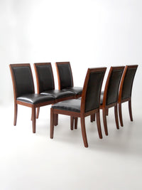late 20th century transitional upholstered dining chairs, set of 6