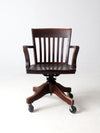 antique Johnson Chair Co swivel desk chair