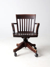 antique Johnson Chair Co swivel desk chair