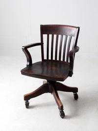 antique Johnson Chair Co swivel desk chair