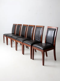 late 20th century transitional upholstered dining chairs, set of 6